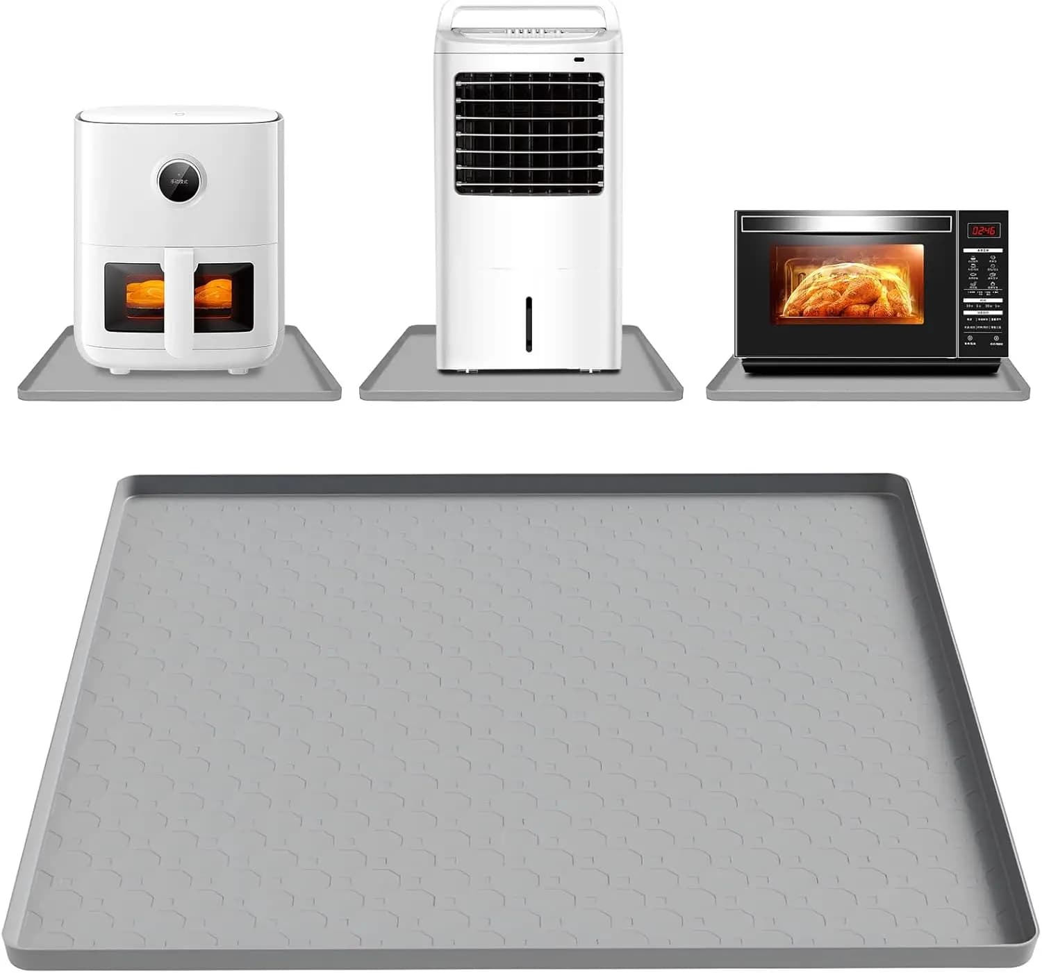 Tappetino in silicone resistente al calore Tappetino per friggitrice ad aria impermeabile antiscivolo per controsoffitti da cucina Protezione per tavolo da pranzo con piano cottura AC