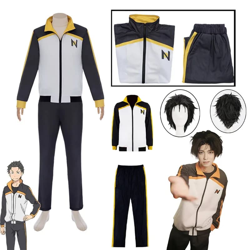 Anime Zero Kara Natsuki Subaru Cosplay Costume Hajimeru Hoodie Set cosplay suit Halloween Party Sportswear Uniform Adults Restor