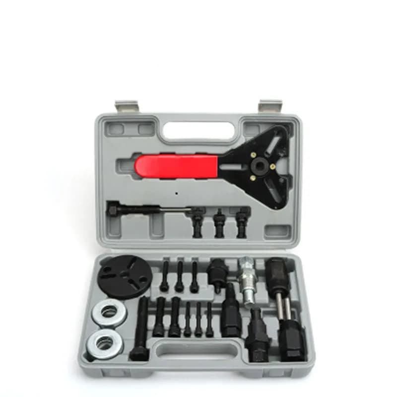23Pcs Universal Auto Air Conditioner Repair Tool Compressor Clutch Bearing Pump Head Puller Set