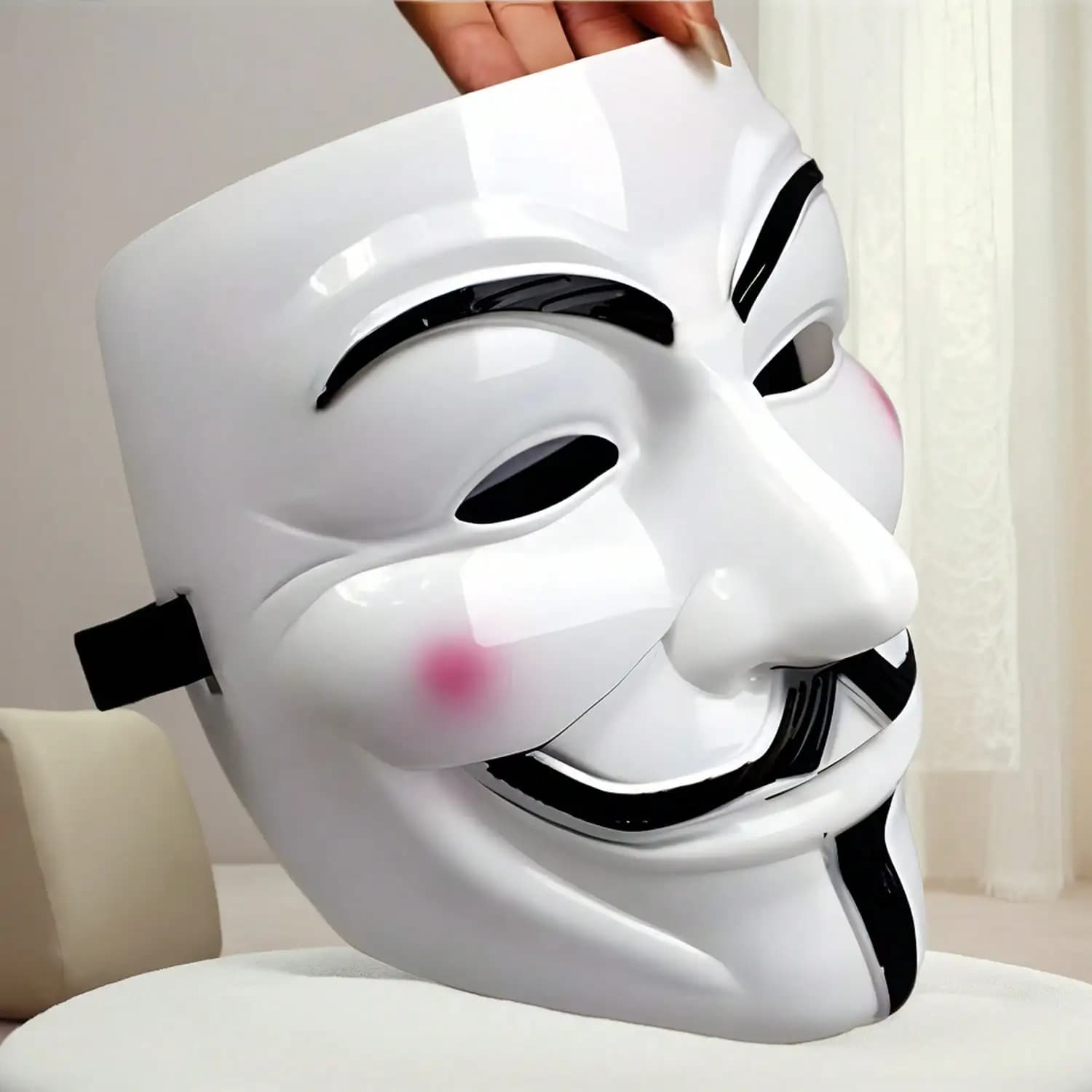 High Quality Mask Anonymous Hacker Mask Suitable For Halloween Halloween The V for Vendetta Party Cosplay Masque Mask Anonymous Guy Fawkes Fancy Dress Adult Costume Accessory Macka Mascaras