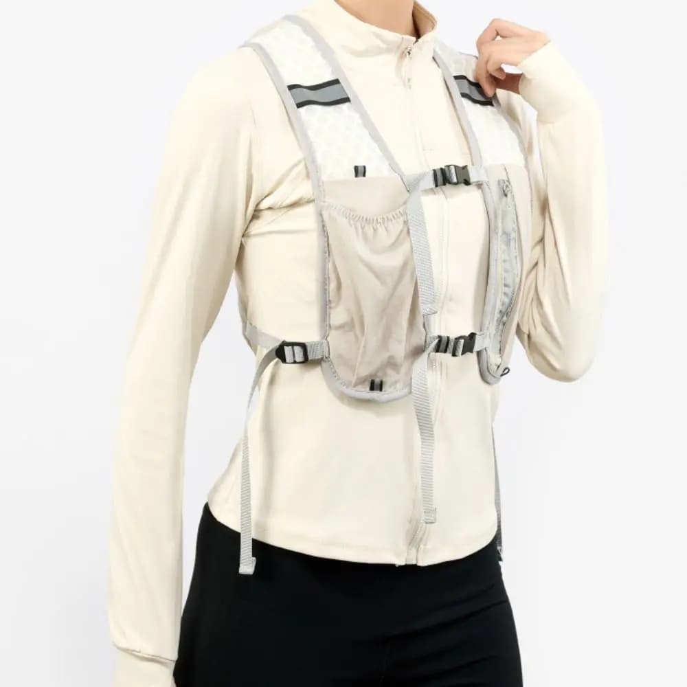 Gilet da Corsa con Tasca Porta Telefono, Zaino Leggero per Idratazione, Impermeabile in Nylon Traspirante