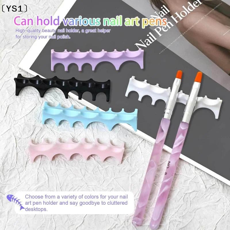 〔YS1〕Supporto in silicone a forma di lisca di pesce per pennelli, porta pennelli, espositore per pennelli UV Gel, organizer per trucco e pittura