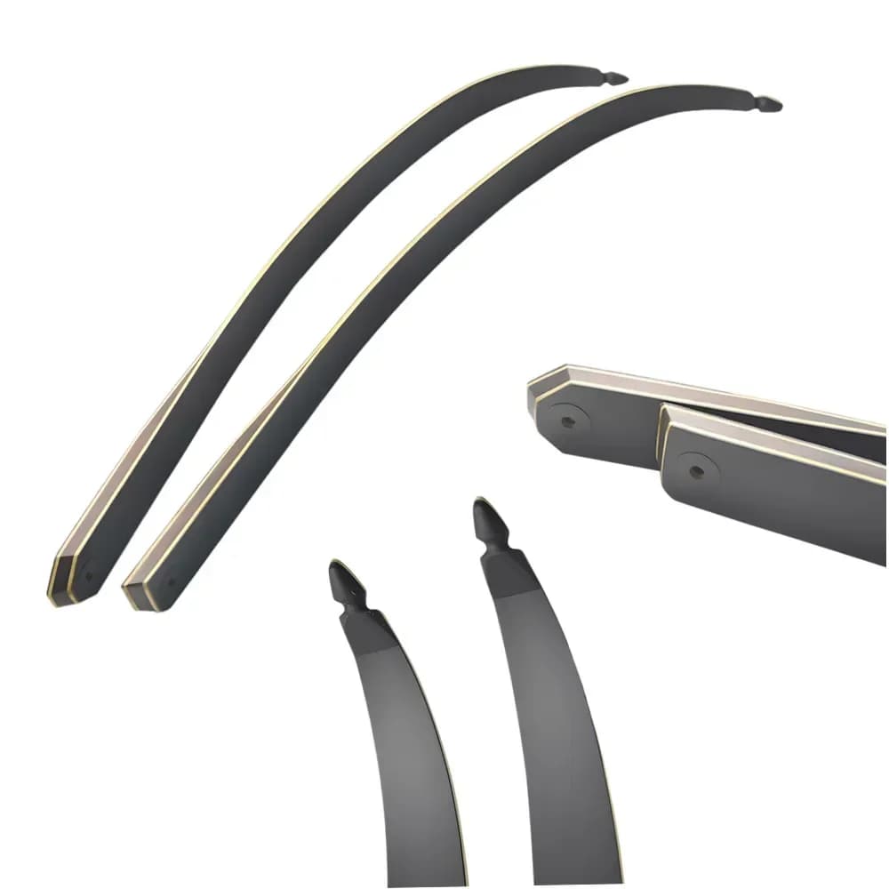 25-60lbs Black Hunter Right Hand Recurve Bow Long Bow Limbs Takedown Bamboo Core Archery Hunting Target