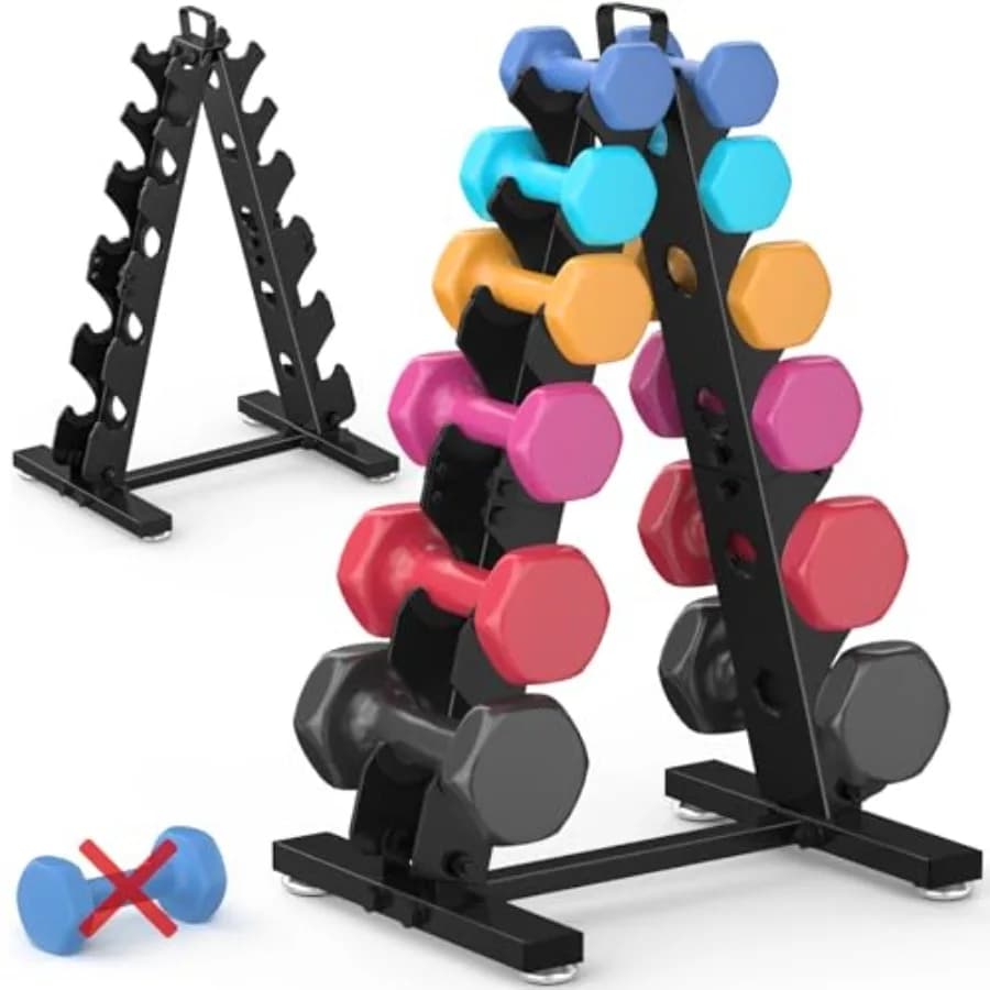 Supporto per manubri a 6, 5 o 4 livelli, solo supporto porta pesi per palestra domestica, supporto per pesi in metallo a forma di A per allenamento della forza