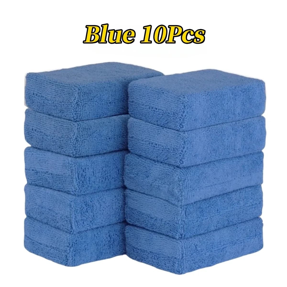 10PCS Microfibre Car Wax Applicator Pads Soft Auto Detailing Wax Sponge Rectangle Foam Car Paint Care Polishing Pad Car Cleaning