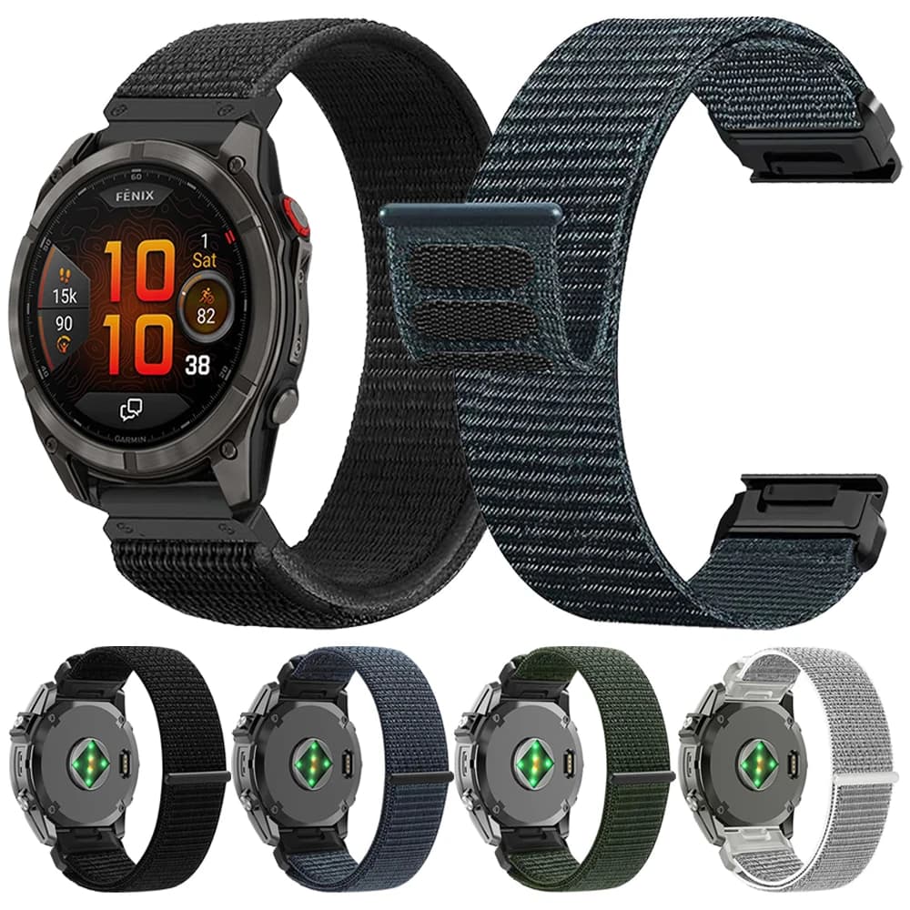 26mm 22mm cinturino in nylon per Garmin Fenix 8 Pro E 7X 7 6X 6 5X 5 cinturino per Tactix 7 AMOLED Quatix 8 47mm 51mm braccialetto QuickFit