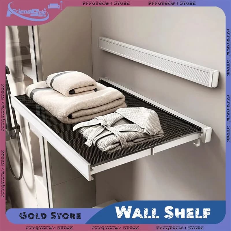 Multifunctional Stainless Steel Folders Wall shelf for bathroom Portable Organizer