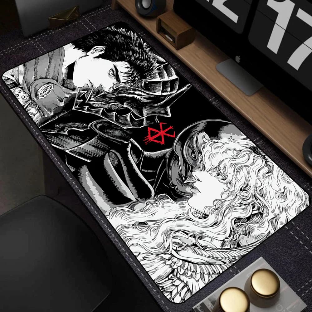 Mouse Mat Berserk Guts Gamer Gaming Mouse Pad Guts Sword in Berserk Computer Accessories Big Keyboard Laptop Padmouse Speed Desk