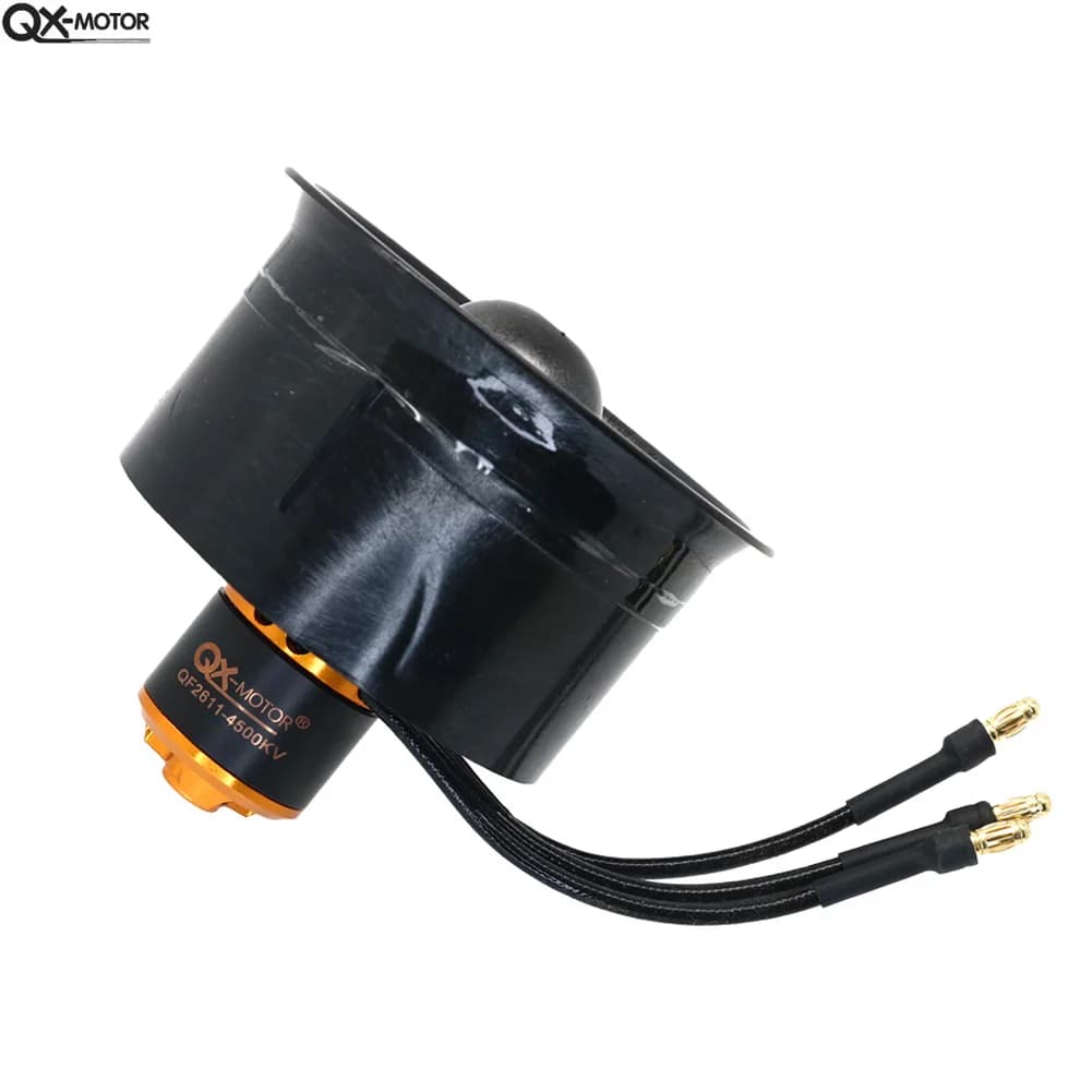 QX-MOTOR Ventola intubata a 5 pale EDF da 64 mm con motore brushless QF2822 QF2611 4500KV per aereo RC Jet