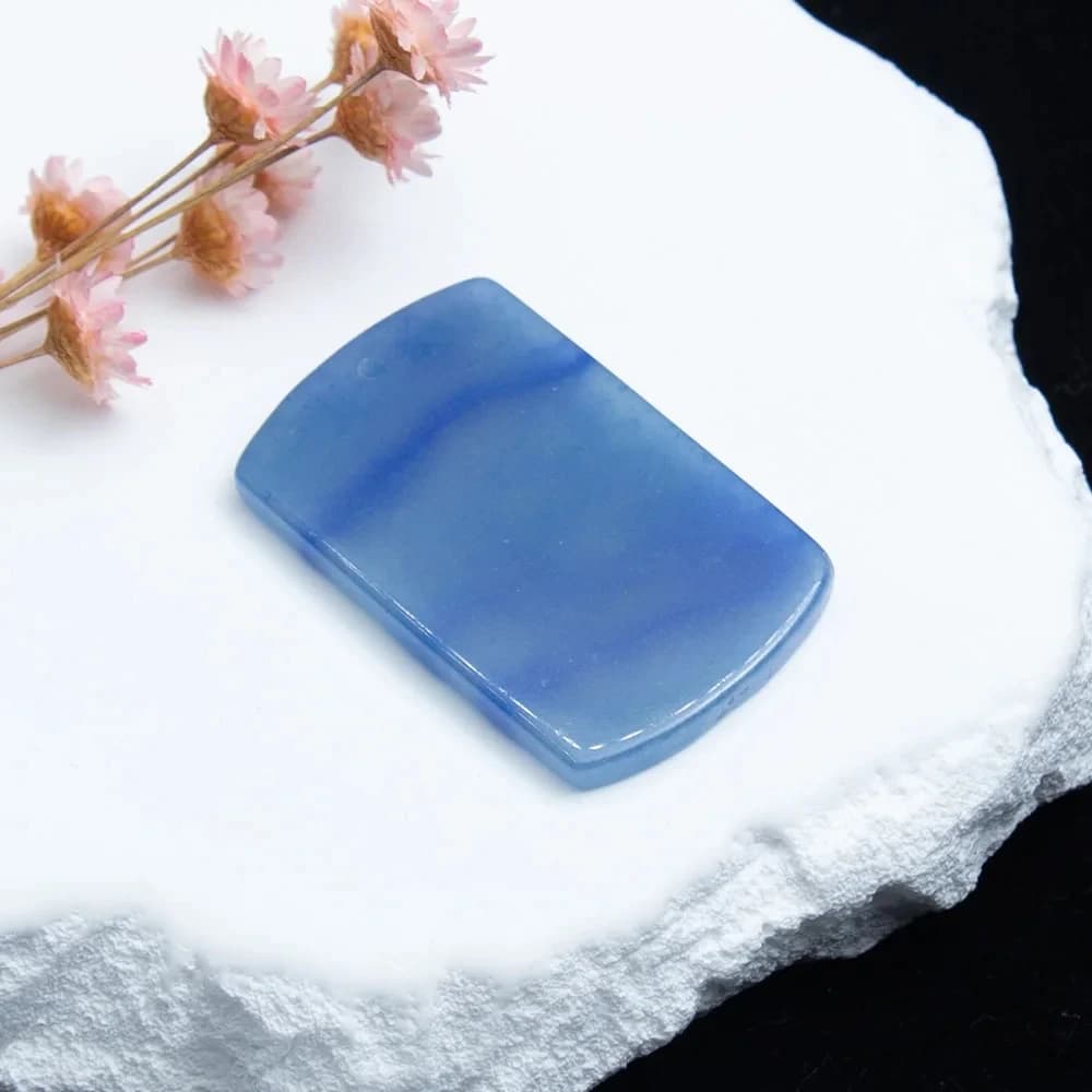 14 materiali pendenti con pietre preziose naturali 25x40mm a forma di rettangolo creazione di gioielli collana orecchini lapislazzuli immagine pietra 1 pz