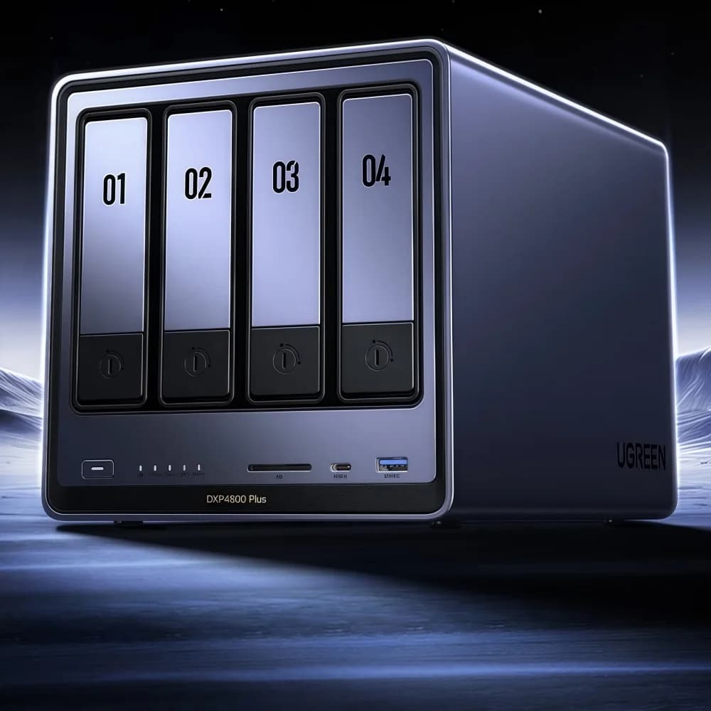 8505 Mini NAS 8 GB DDR5 4 alloggiamenti 136 TB SATA HDD M.2 NVMe SSD 10 GbE Tipo C USB3.2 Server di archiviazione di rete