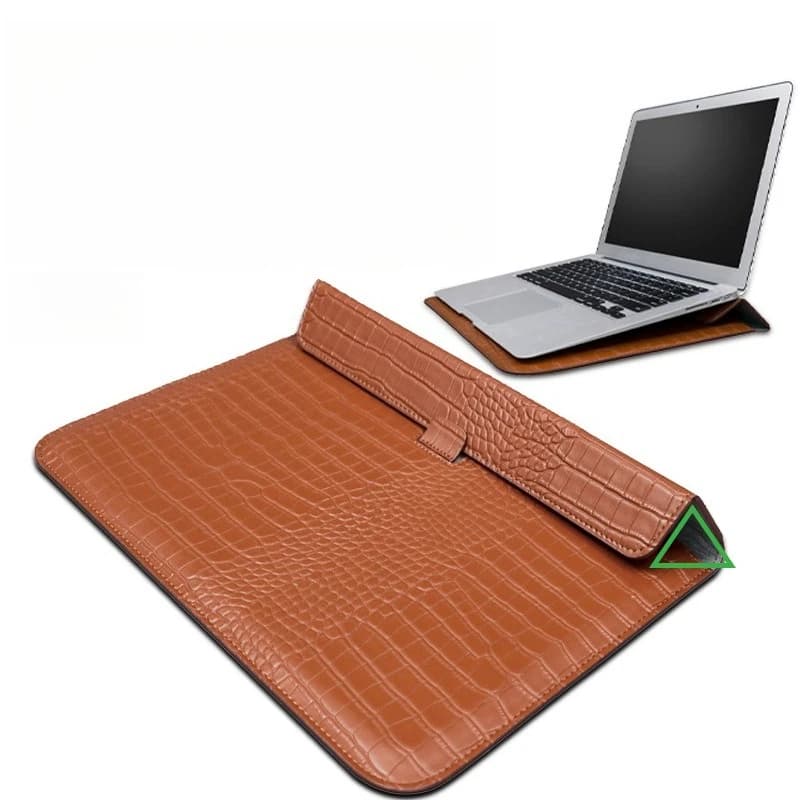 Custodia Magnetica per Laptop in Pelle PU Effetto Coccodrillo 16 15 14 13 12 11 Pollici, Borsa Protettiva per MacBook Neo Air Pro M5 M4 M3 M2 M1 e Accessori
