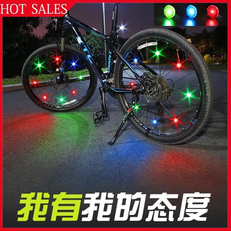Luce per raggi per bicicletta LED per mountain bike Luce per filo Equilibrio Decorazione ruota per auto Accessori per attrezzature per ciclismo Accessori per biciclette