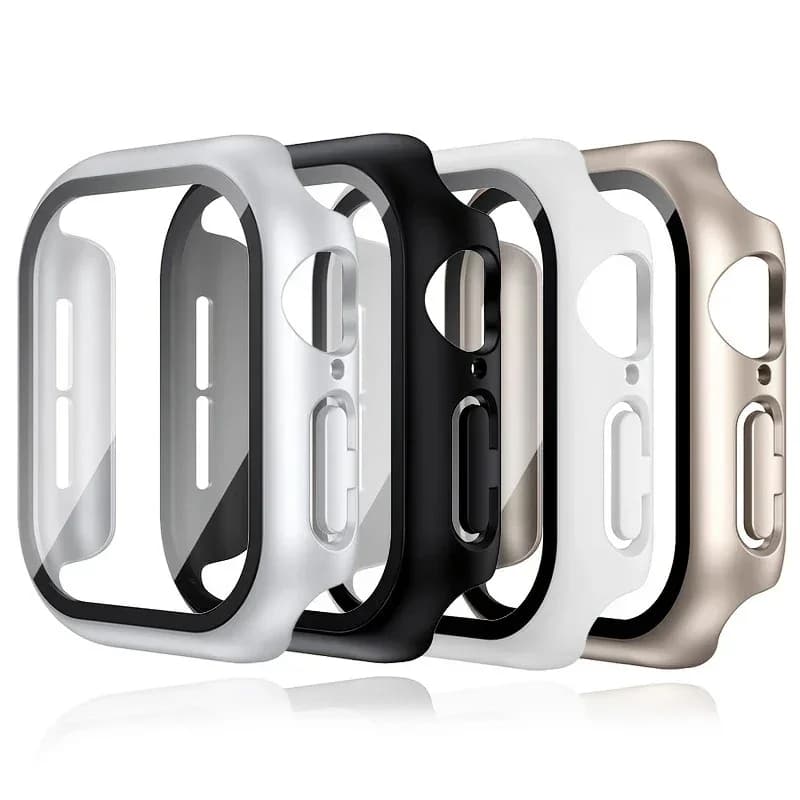 Vetro temperato + custodia per accessori Apple Watch 10 42mm 46mm 45mm 41mm 44mm 40 PC protezione schermo paraurti serie 9 8 7 6 5 4 se