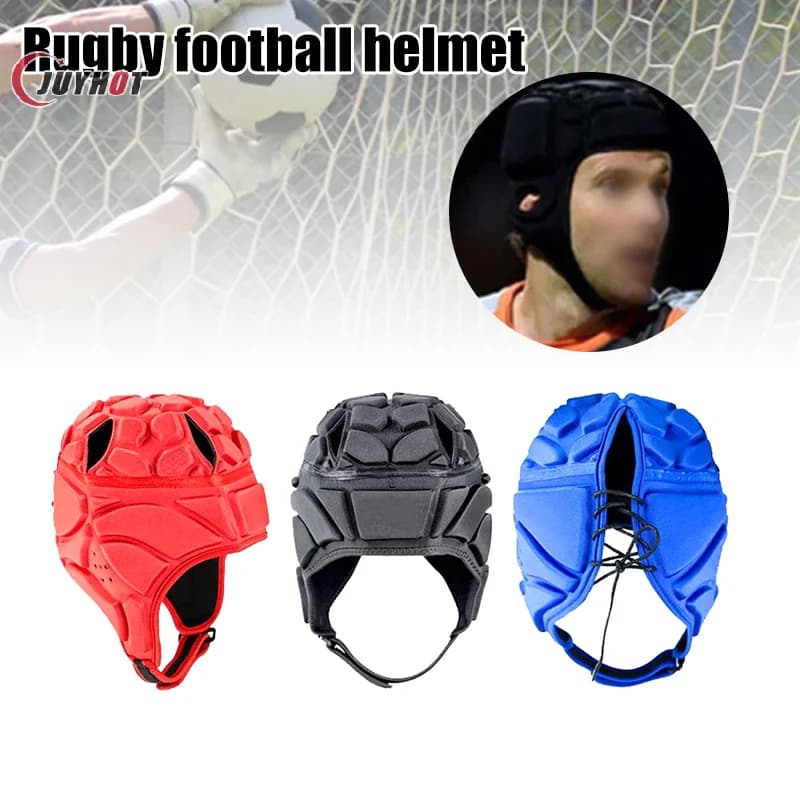 Prefessional Football Helmet Rugby Scrum Cap Headguard Goalie Hat Head Protector Shockproof Headgear Soccer Goalkeeper