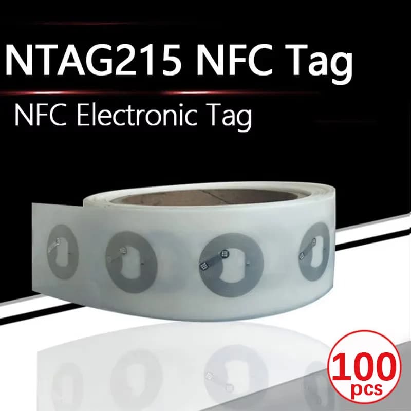 100 NFC Tag stickers, Rewritable NFC Tags, Compatible with NFC Enabled Smartphones