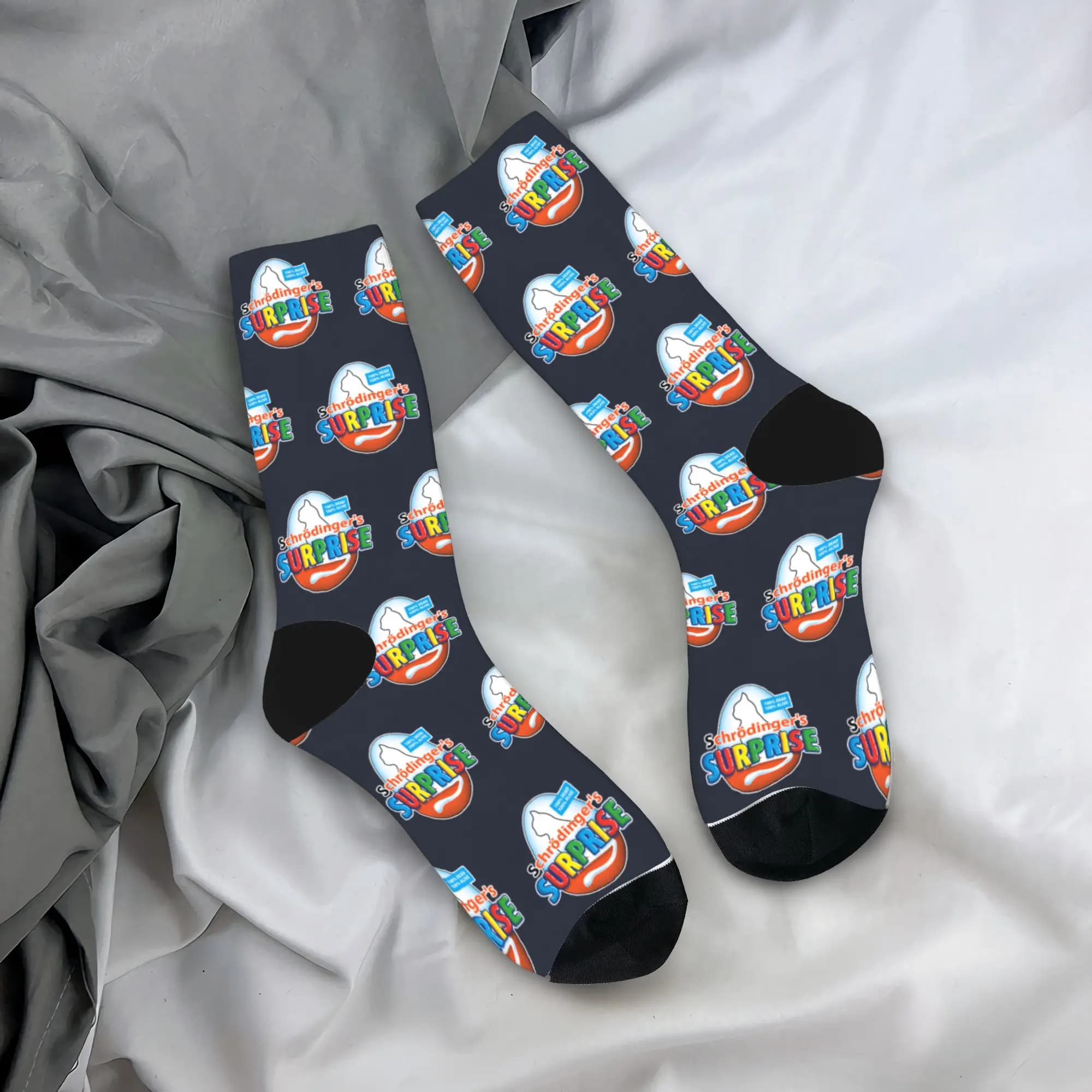 Kinder Surprise Joy Snack socks, original design socks, non-slip unisex socks, soft and breathable socks for men, autumn casual socks for skateboards