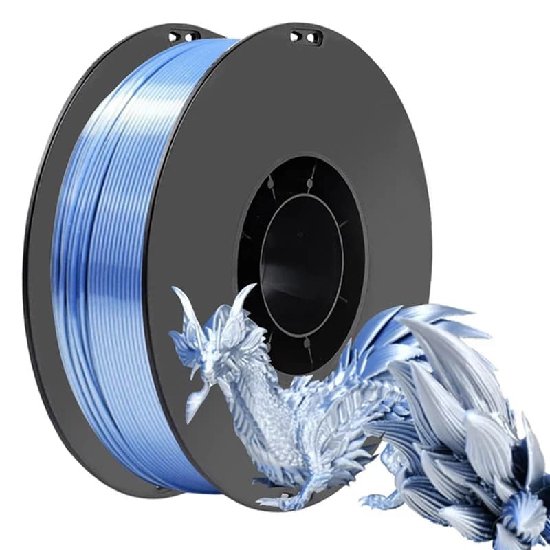 3D Printer with 2-color PLA filament from 1,75 mm 250 g Silver blue silk for 3D printing material Magic sublimation Duotone pla Two colors