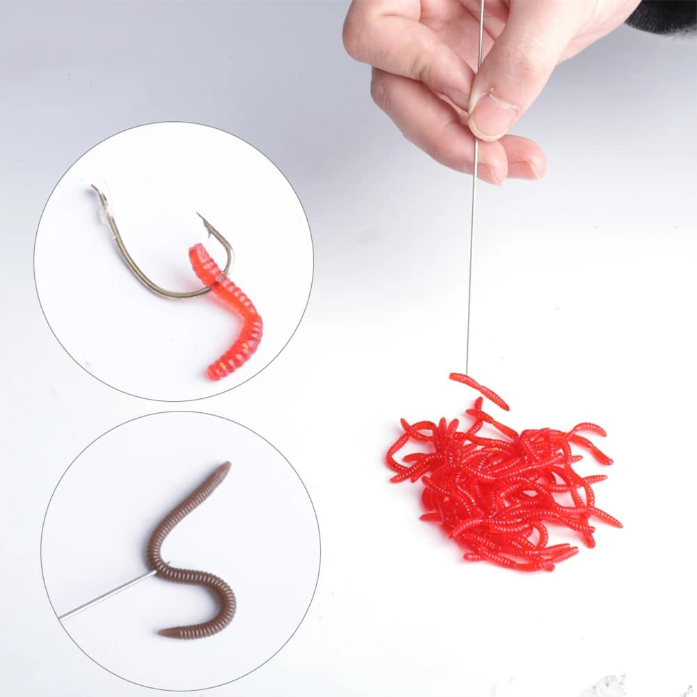 Bait Punch Needle Fishing Tools Aperture 0.6mm Prevent Bait Twisting Stainless Steel Outer Diameter 0.8mm Outdoor Fishing