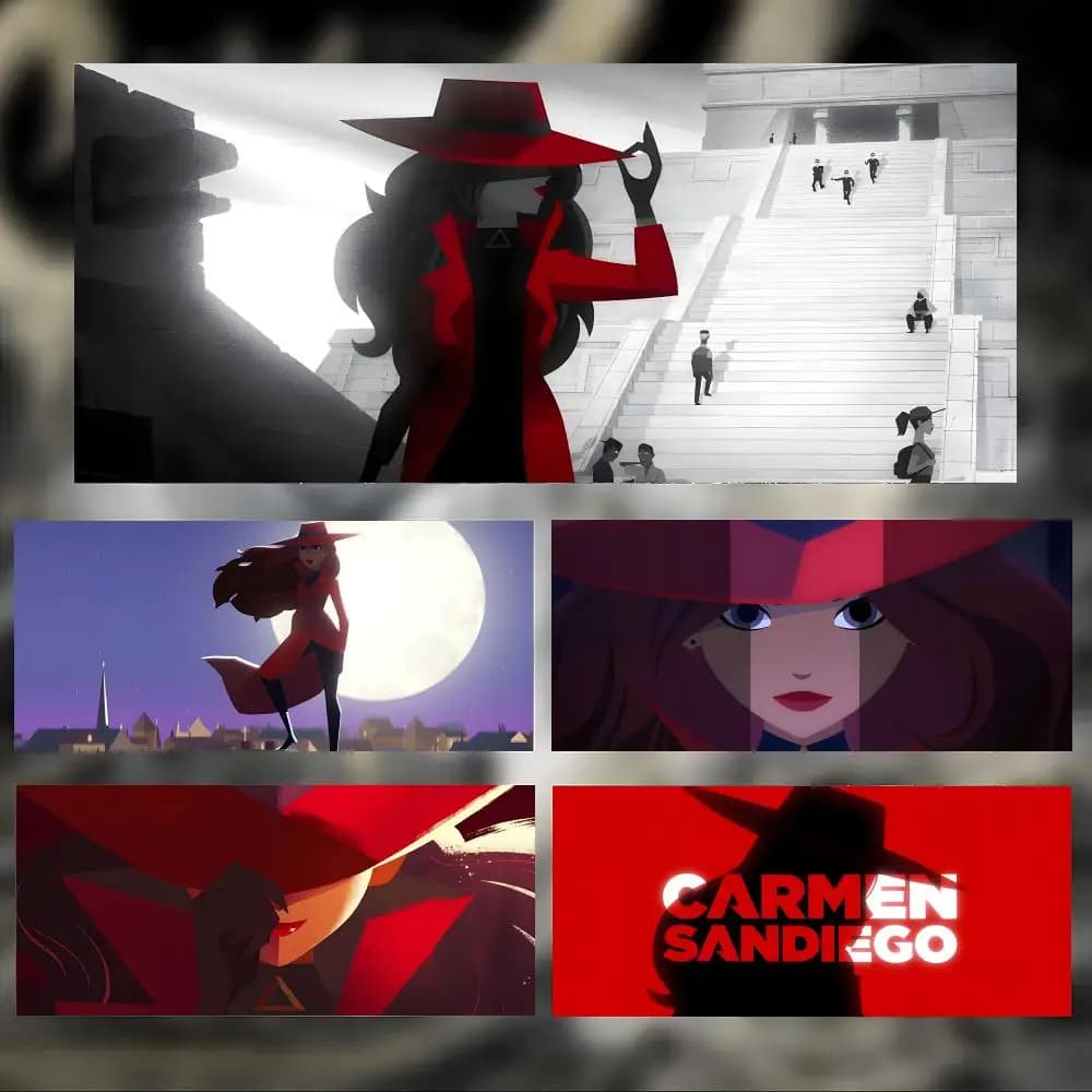 animation adventurous C-Carmen Sandiego Mouse Pad Large Thick Desk Pad Stitched Edges Gaming Mouse Mat for PC