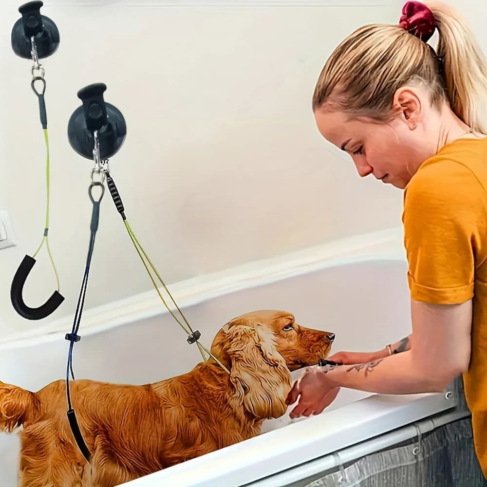 1Pc Pet Bathing Ventosa fissa Toelettatura per cani Tavolo Corda sospesa Pulizia animali Corda di trazione fissa S003881