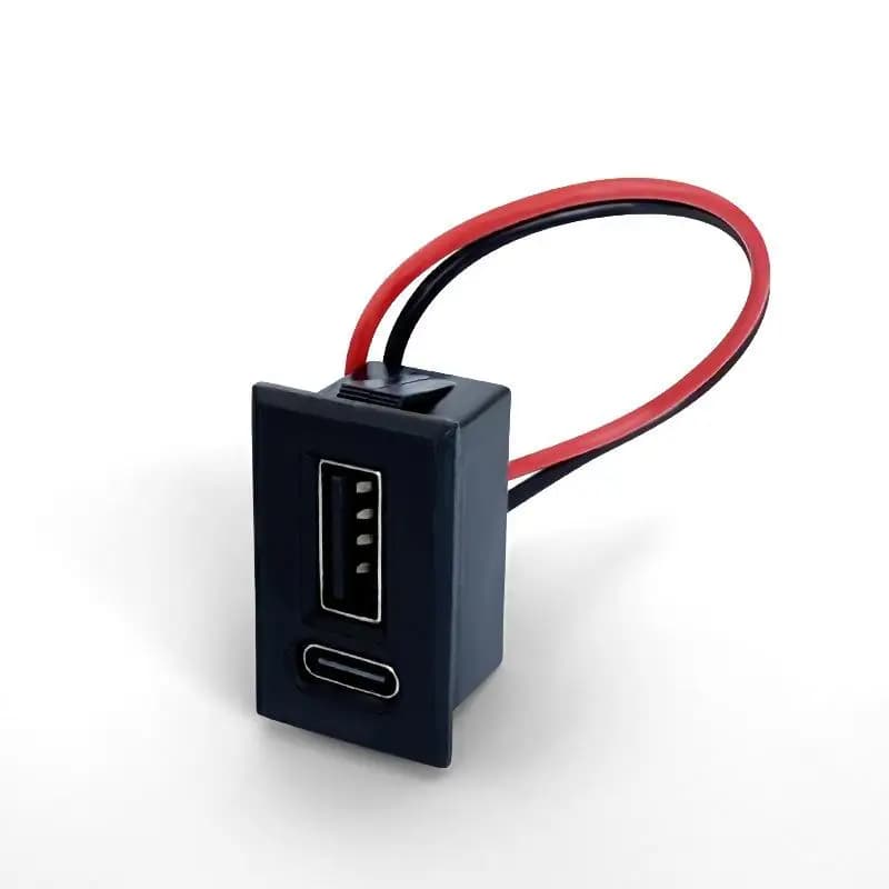 USB Charging Socket Type-C Curved Face USB Female Desk Lamp Power Phone Socket