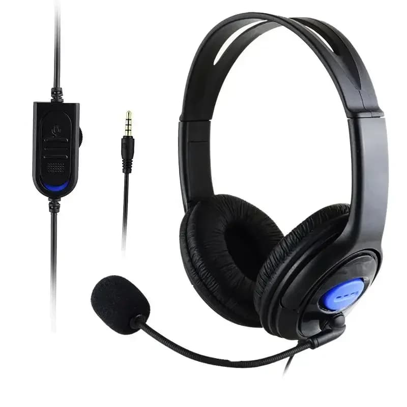 Cuffie da gioco stereo cablate P4-890 con bassi profondi, cuffie pieghevoli portatili da 3,5 mm con microfono per PS4/PC portatile