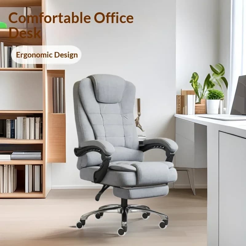 Sedia da Ufficio Ergonomica da Gaming con Schienale in Rete, Altezza Regolabile, Supporto Lombare, Poggiatesta Girevole, Braccioli e Funzione Reclinabile