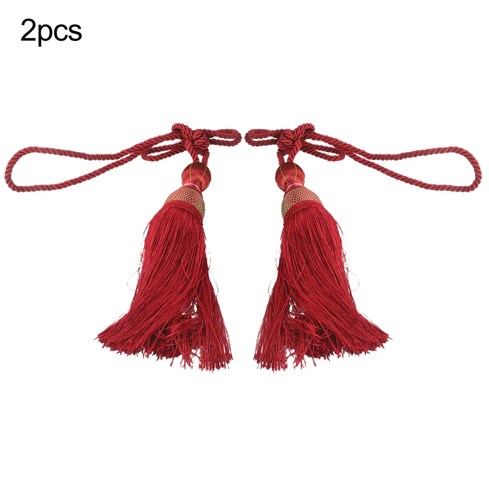 1 Pair Of Curtain Ropes 200g Silver Tassel Tie Tieback Wall Hanger Blue Wall hanger Decorations Window Treatments
