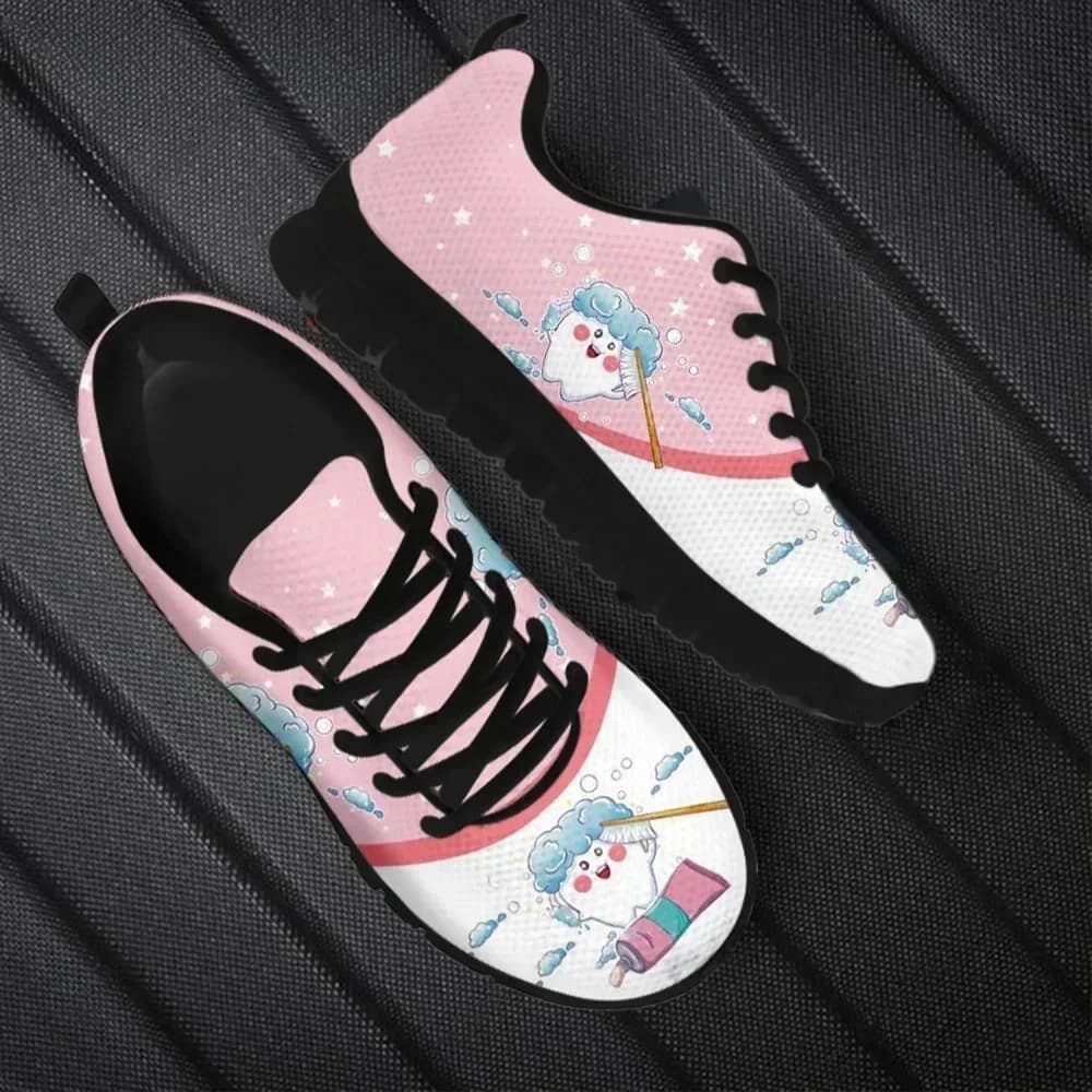 Scarpe da Ginnastica per Donne con Design a Forma di Spazzolino, Sneakers Femminili con Cartone Animato, Scarpe da Tennis Morbide per Ragazze