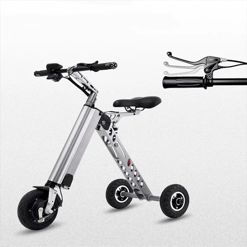 Bicicletta elettrica di forma semplice Mini E-Bike pieghevole a tre ruote per bici intelligente SINGOLA per adulti 24V 300w in lega di alluminio