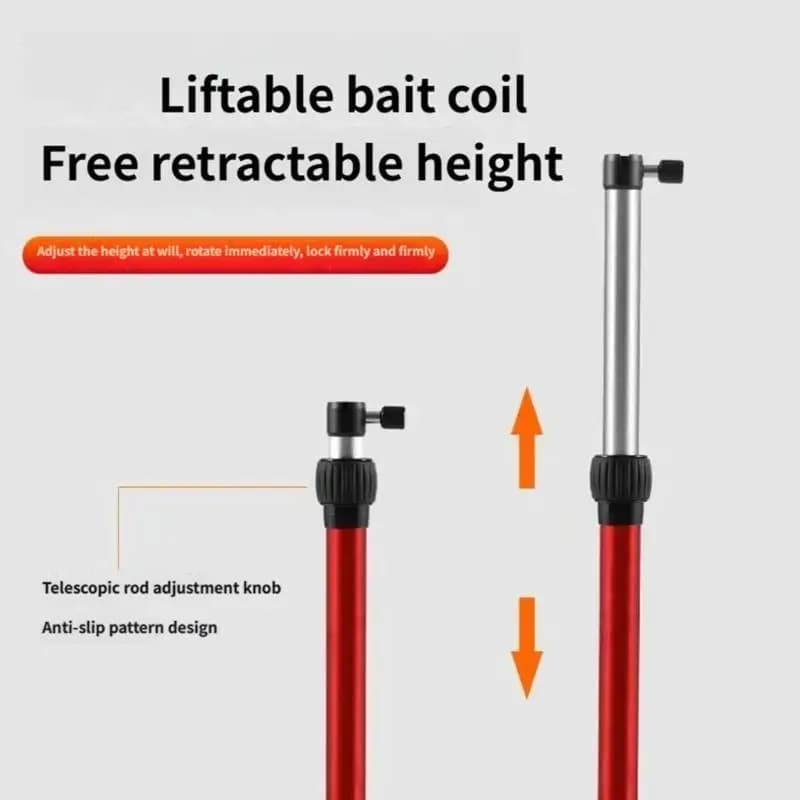652F Ground Insert Fishing Rod Holder 3 Spikes Support Folding Fishing Poles Stand