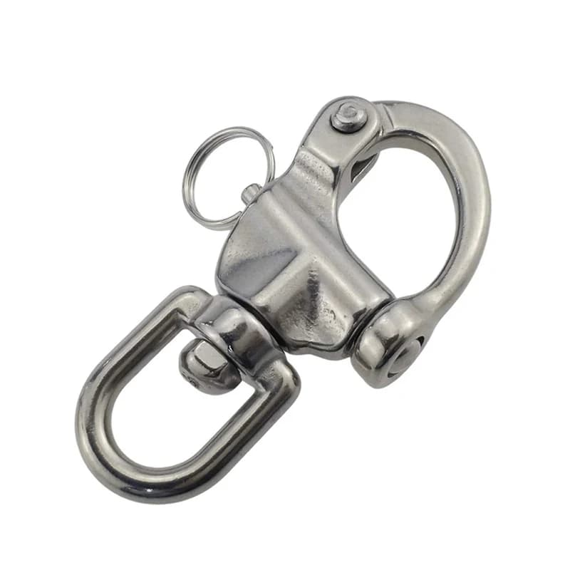 New Swivel Eye Snap Shackle Quick Release Bail Rigging Sailing Boat Marine 316 Stainless Steel Fixed Snap Anchor Shackle Rigging