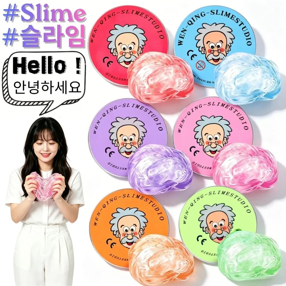 Slime Cristallino Riutilizzabile - Pasta Modellabile Sicura e Non Tossica per Bambini, Giocattolo Antistress Fai-da-Te per Bambini e Adulti