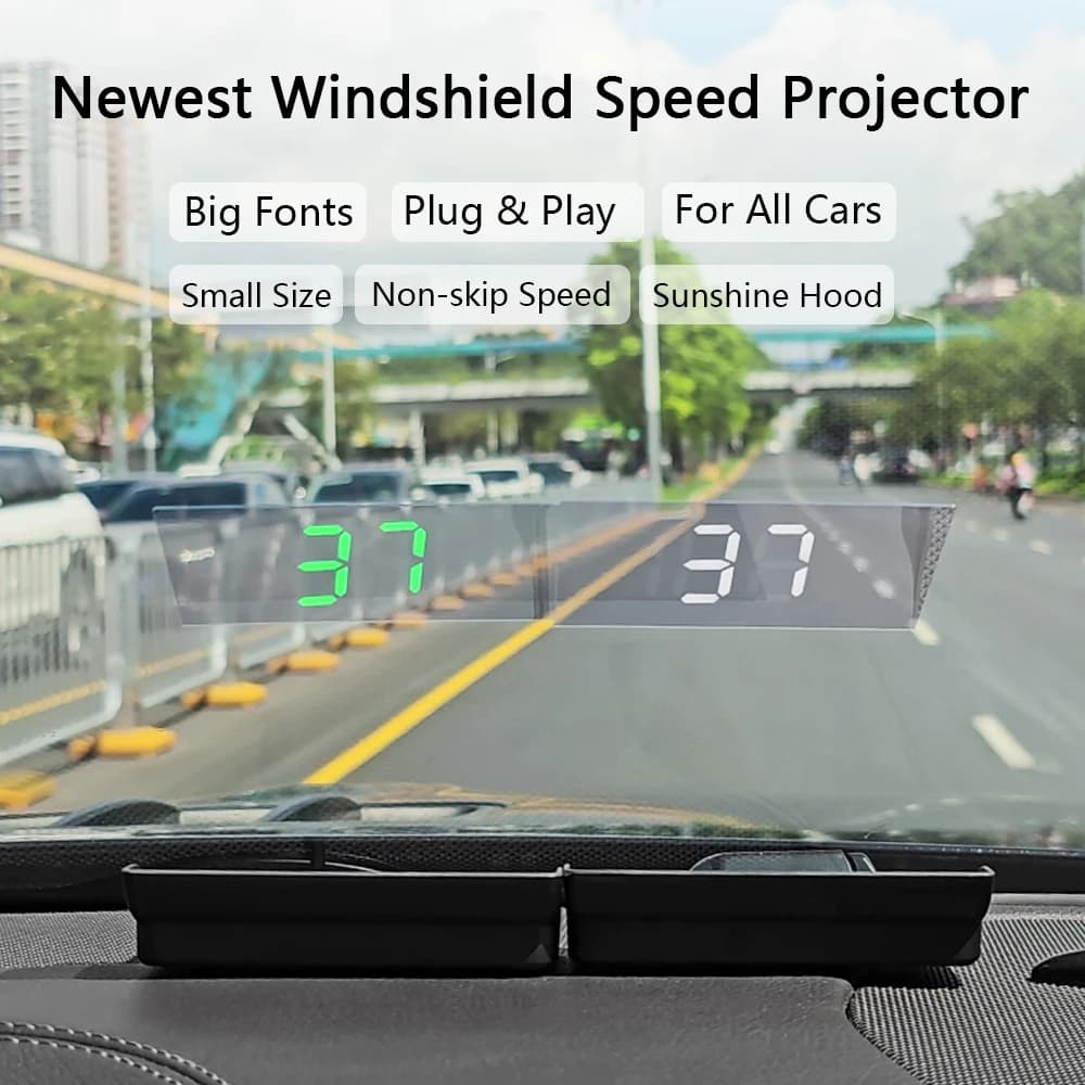W1 HUD Proiettore per parabrezza Car Head Up Display Tachimetro GPS Accessori elettronici per tutte le auto 0 Consumo energetico