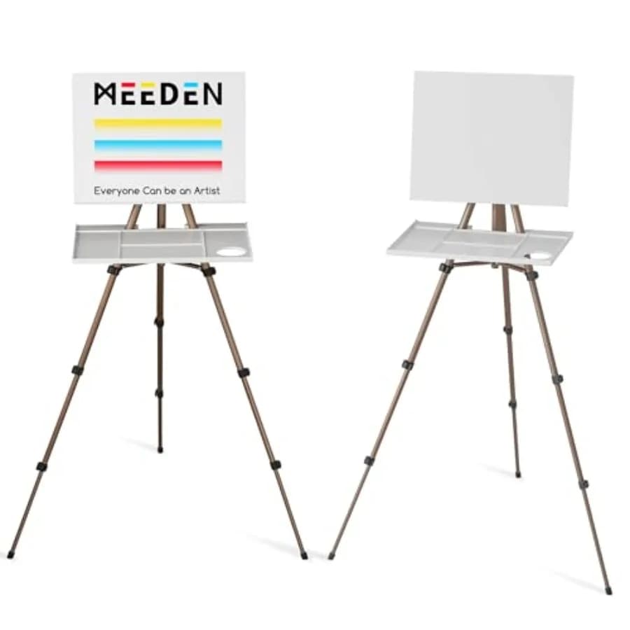 Cavalletto da pittura plein air: Cavalletto da viaggio regolabile per acquerello per adulti - Treppiede pieghevole portatile per artisti