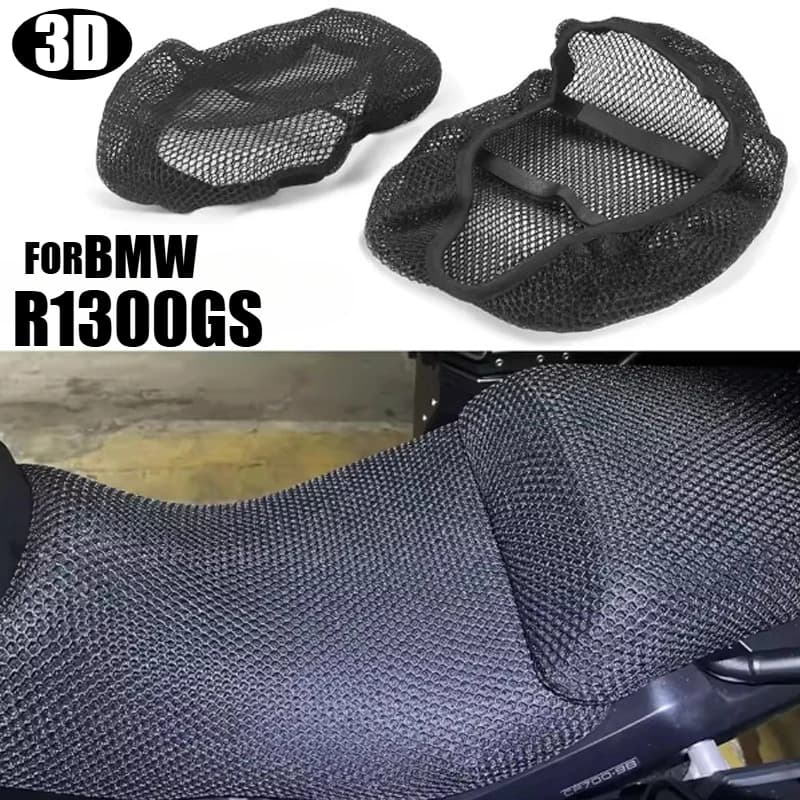 Coprisedile in tessuto a rete 3D antiscivolo per moto Cuscino impermeabile traspirante per BMW R1300GS Raffreddamento ventilato Resistente ai raggi UV
