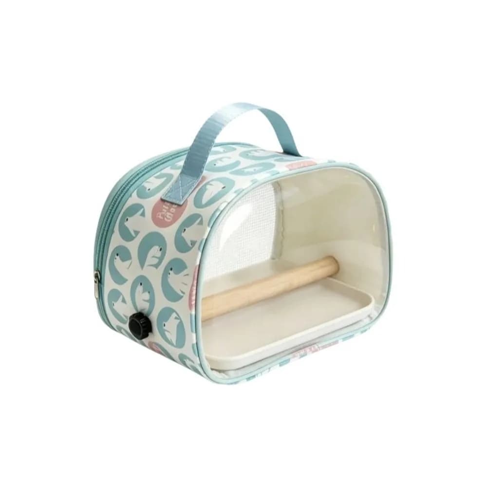 Handheld Pet Carry Bag Multifunctional Breathable Bird Carrier Bag Transparent Window Wood Standing Small Pet Bag