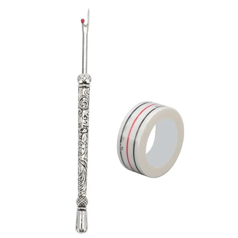 Kit di strumenti per rimuovere cuciture e fili AT14, set di strumenti per rimuovere cuciture con punta di posizionamento per lavori artigianali e cucito
