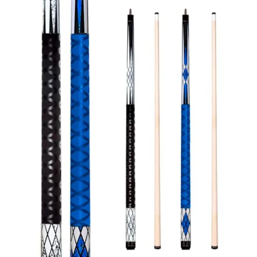 Set di 4 o 2 stecche da biliardo con punta da 13 mm, stecca da 58 pollici con impugnatura antiscivolo in gomma
