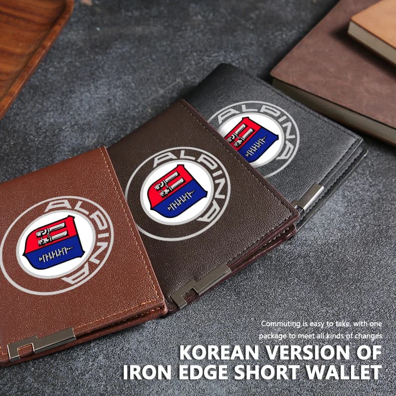 Car Driver License Business Card Holder Short Wallet For Alpina XD3 XD4 XB7 B12 B3 B4 B5 D3 D4 D5 B7 B8 BMW X1 X2 F16 F30