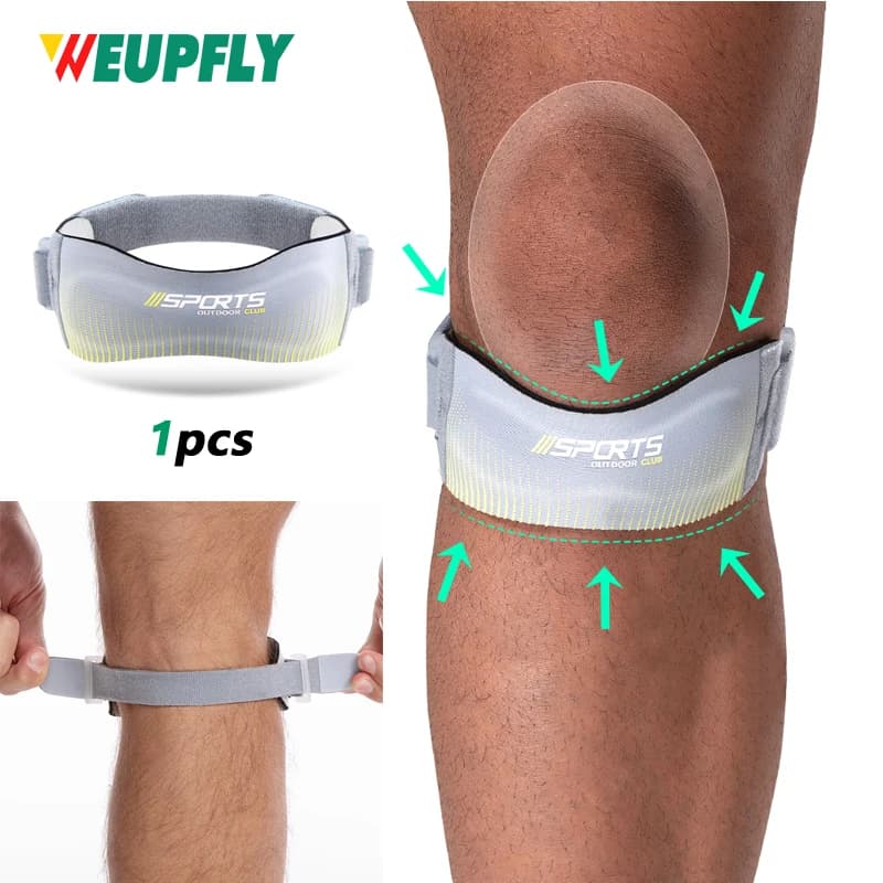 1 piece knee brace: knee support and pain relief, running, hiking, basketball, roller blind stabilizer with adjustable strap