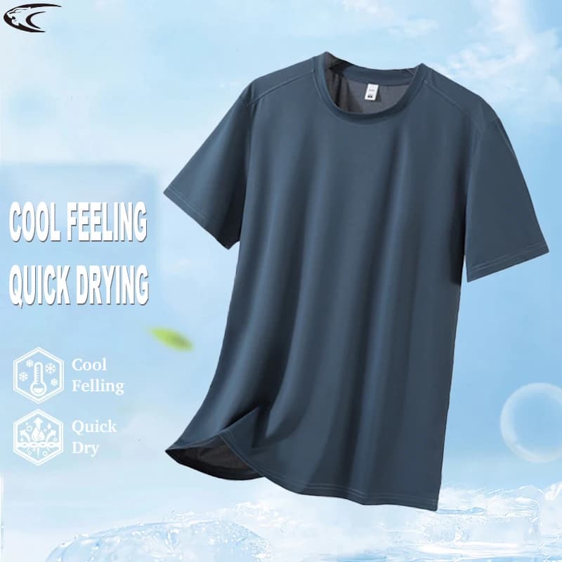 T-shirt sportiva LNGXO da uomo, trekking, escursionismo, arrampicata, corsa, sport, maglietta a maniche corte, elasticizzata, ad asciugatura rapida, abbigliamento sportivo da palestra