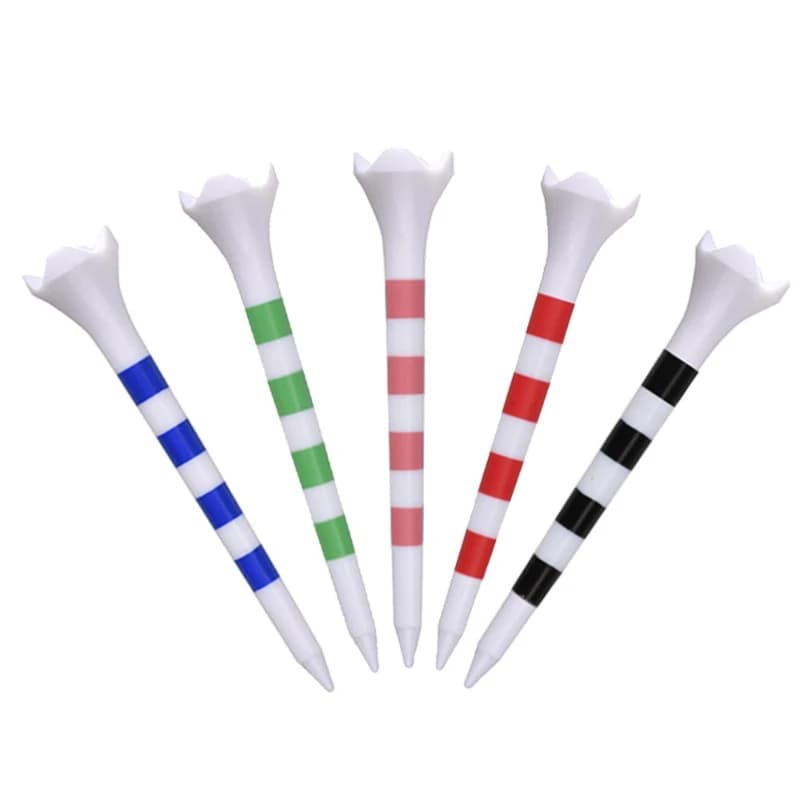 20 Pieces/pack Golf Stripe 4-Claw Plastic Ball Seat 70mm Scale