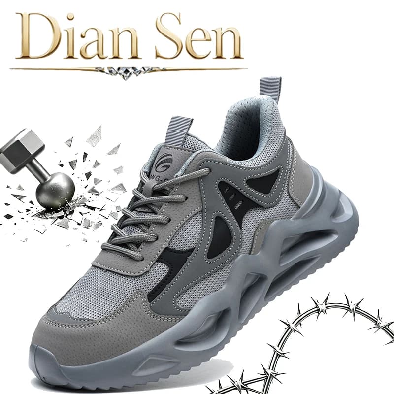 Men Work Safety Shoes Anti-puncture Work Sneakers Male Indestructible Work Shoes Ankle Boots Lightweight Womens Safety Boots