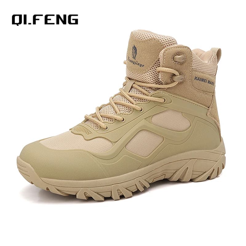 Nuovi stivali da alpinismo taglie forti da uomo Stivali alti da deserto Sneaker da trekking antiscivolo e resistente all'usura per esterni 39-47