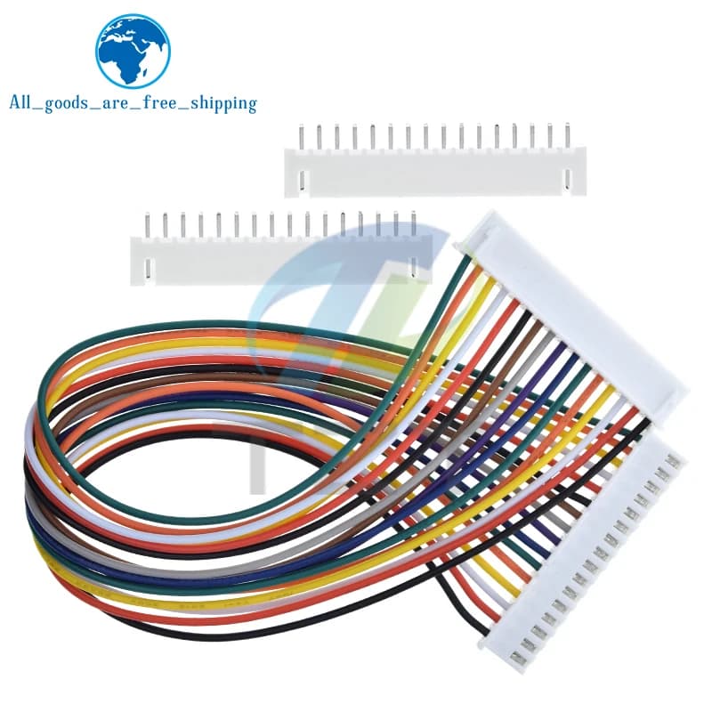 Connettore Cavo JST XH2.54 da 2.54mm, 16 Pin, Doppio Maschio, Lunghezza Cavo 20cm, 26AWG, per LCD1602 e Arduino