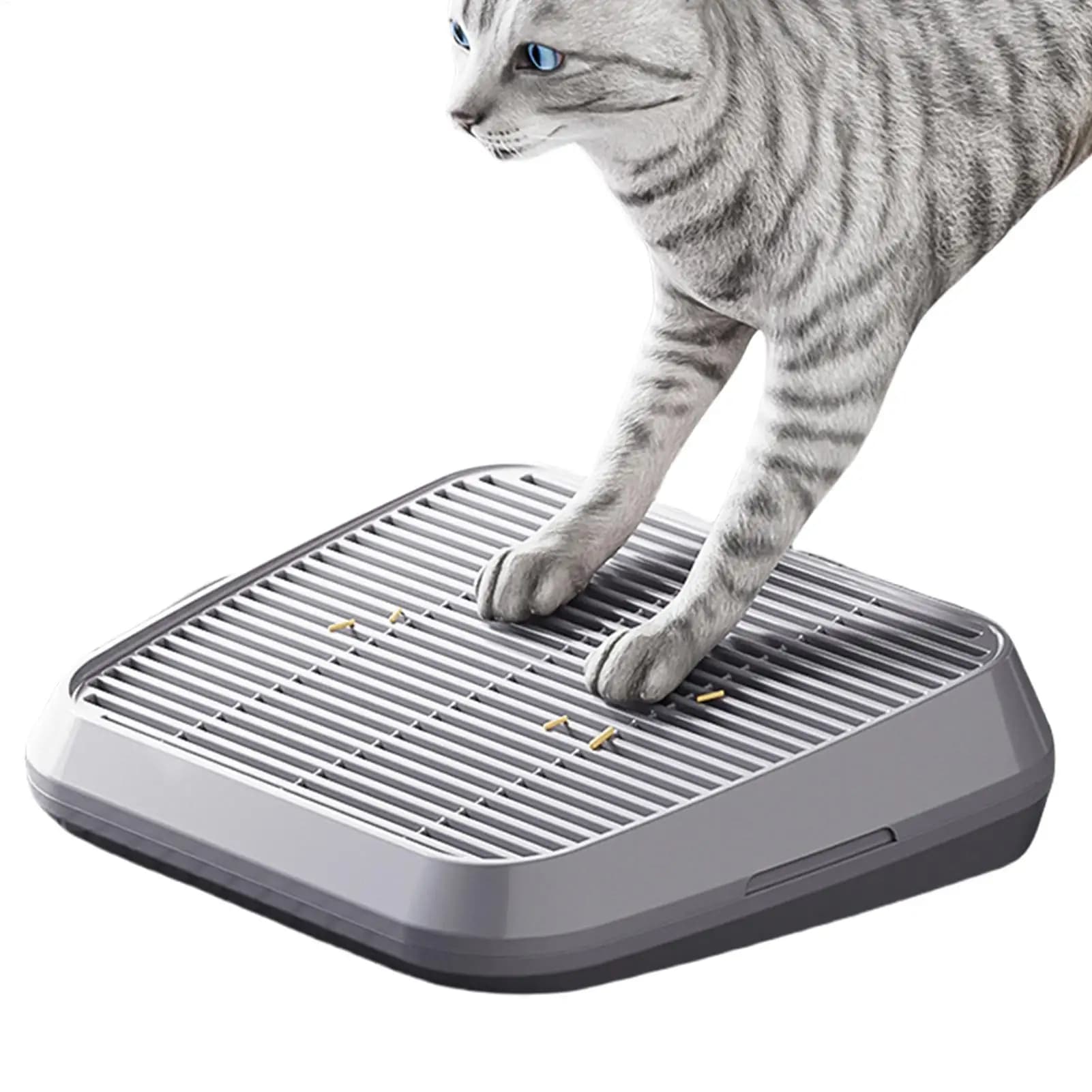 1pc Litter Catcher Litter Trap Mat Cat Ramp Double Layer Elevated Tray with Filter Function Non-Slip Trapper Cleaning Supplies