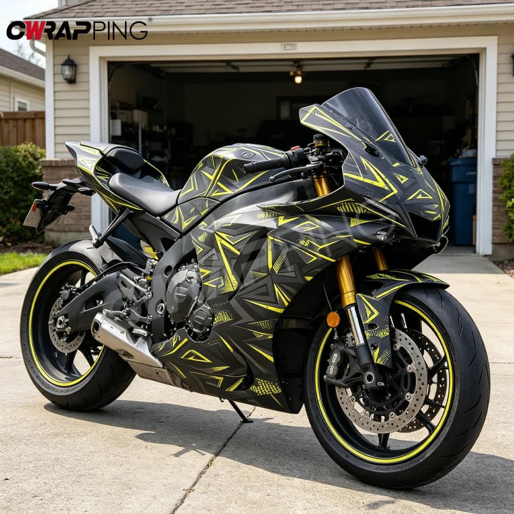 Pellicola Adesiva per Wrapping Auto, Carta Vinilica per Camouflage Auto, Impermeabile, per Caschi Moto, Adesivo per Motociclette