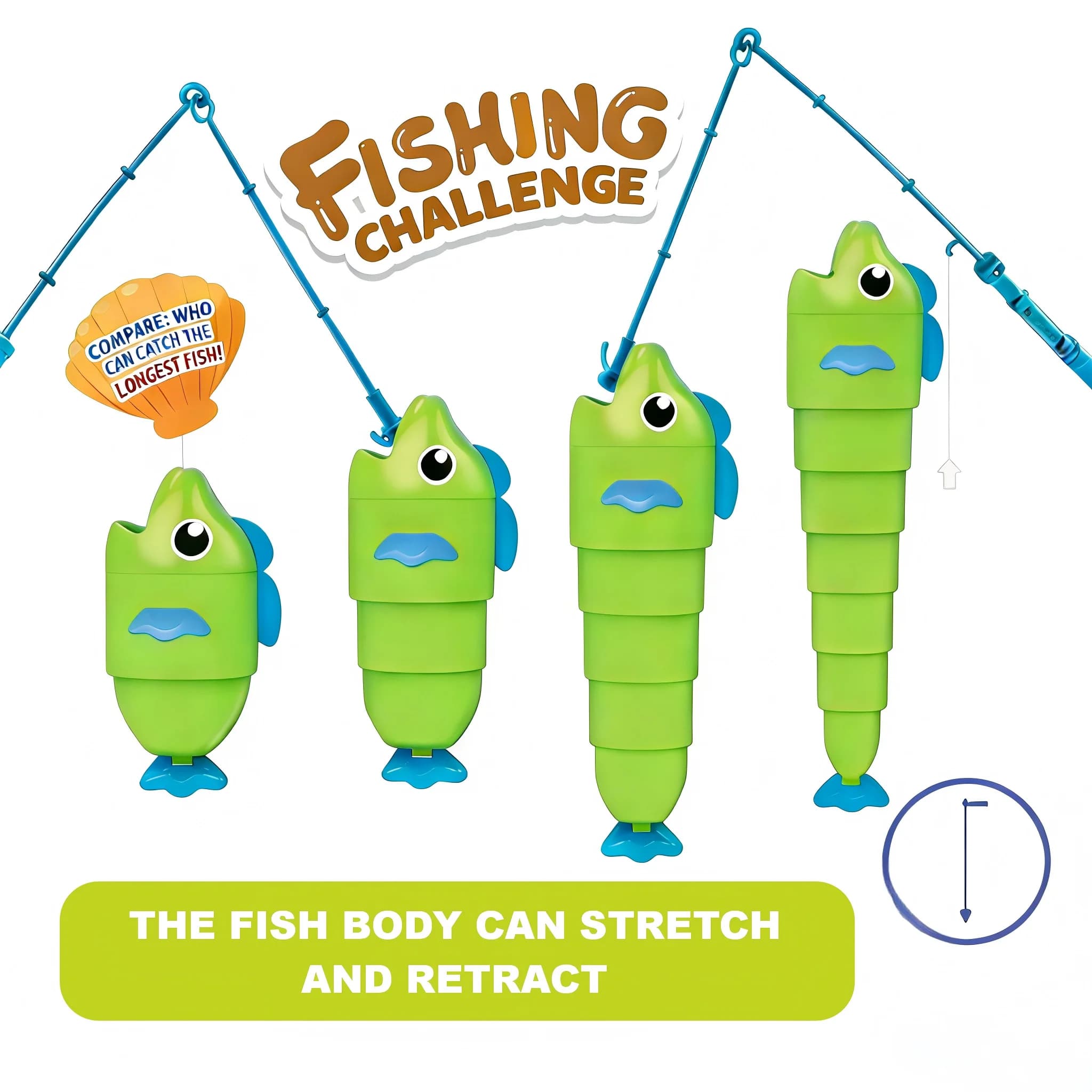 Fishing Master Blind Fishing Luck Challenge Board Game, Family Party Game, Ideal Easter Birthday Holiday Gift for Kids Ages 3+
